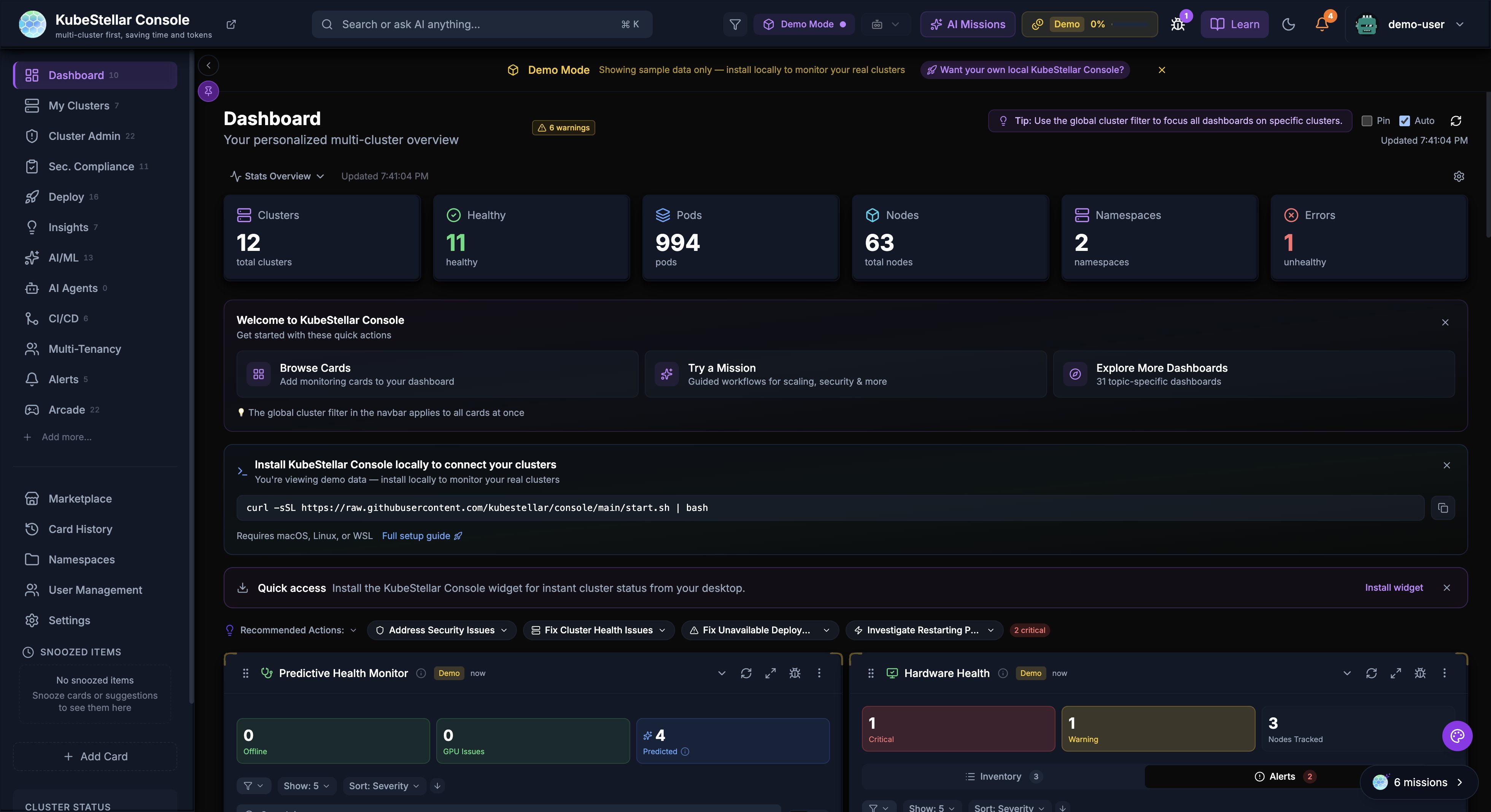 Main Dashboard